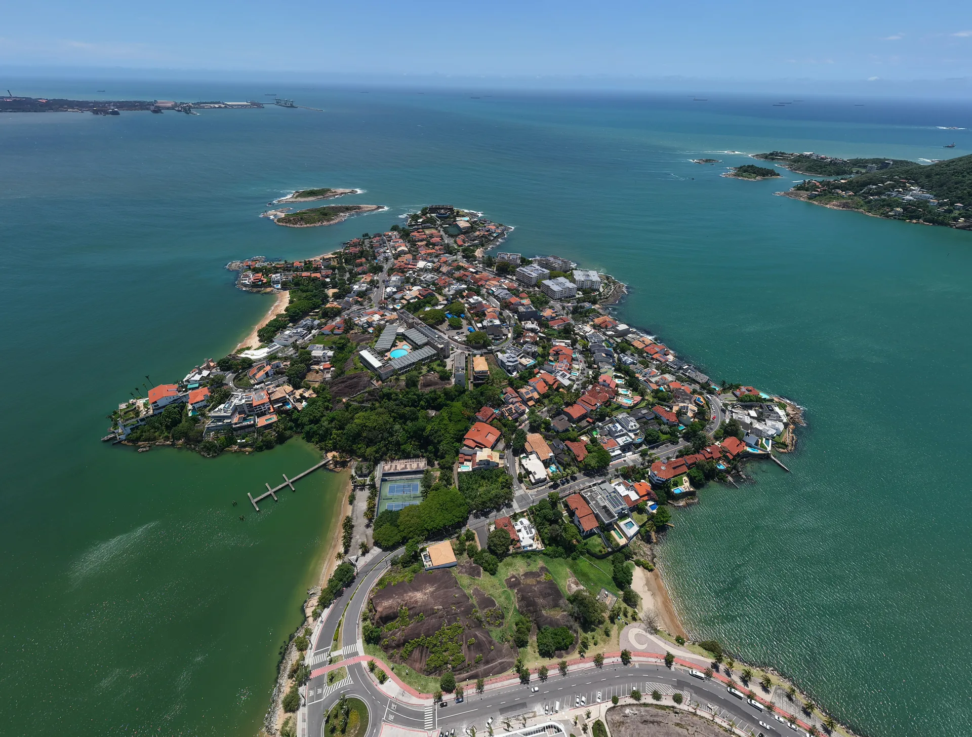 Vista aérea de Ilha do Boi, Vitória