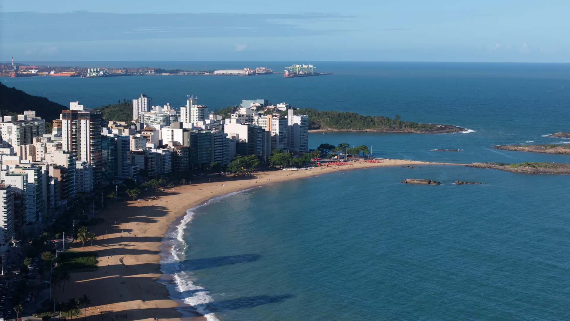 Vista aérea de Praia da Costa, Vila Velha