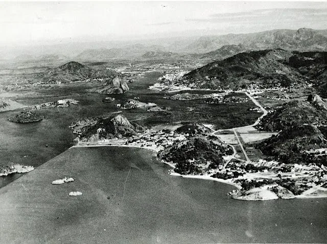 Panorâmica de Bento Ferreira nos anos 1960, com a cidade avançando para o norte