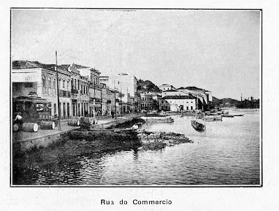 A Rua do Commercio, quando a cidade terminava na água
