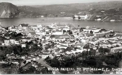 Vista parcial de Vitória, quando o Centro era a cidade inteira