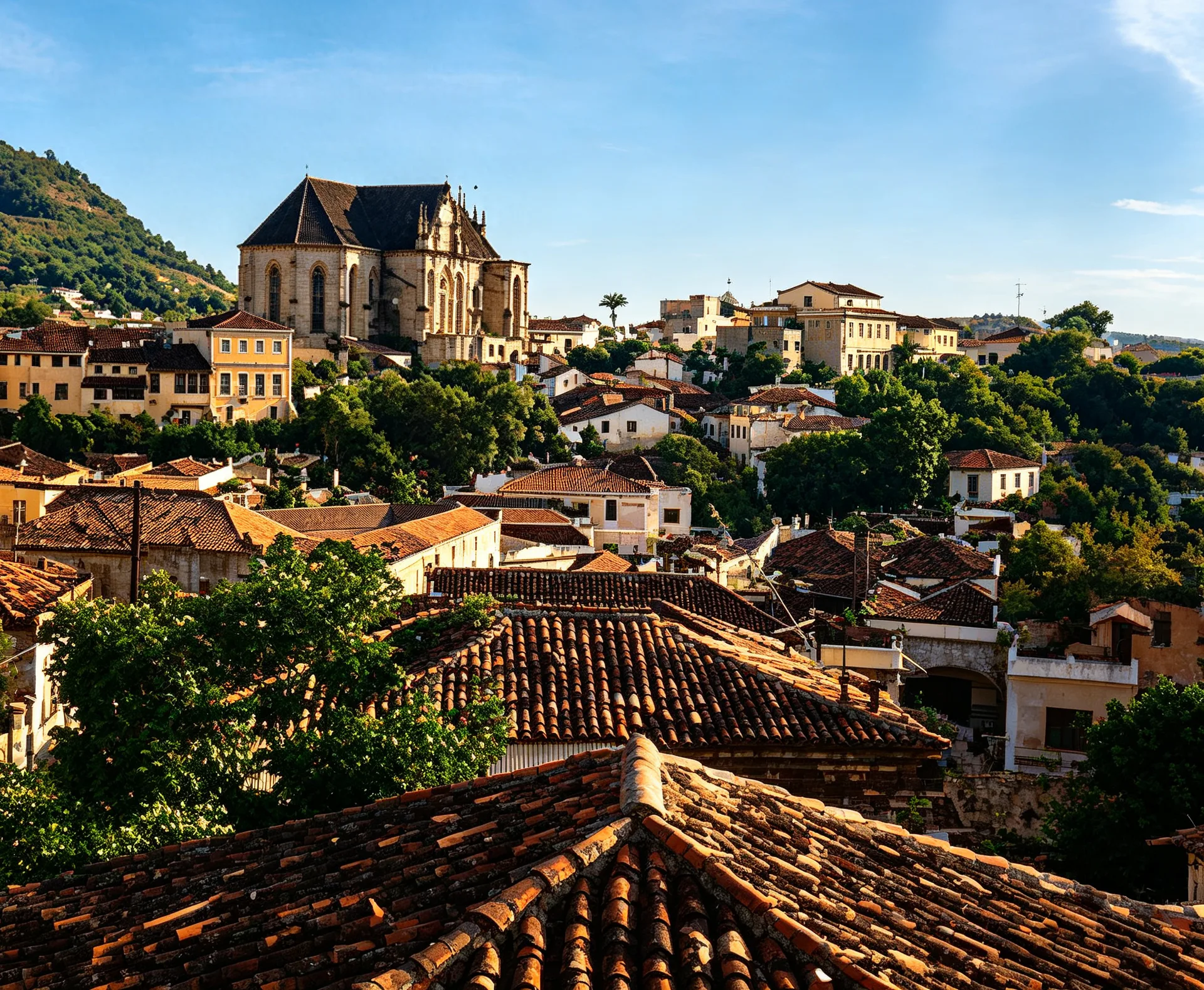 A Catedral sobre os telhados do Centro