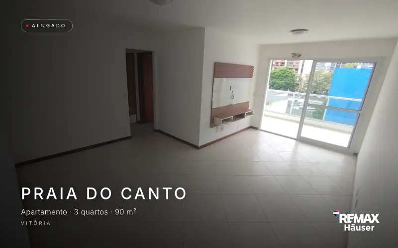 Apartamento, Apartamento · 3 quartos · 90 m², alugado pela Häuser na Praia do Canto