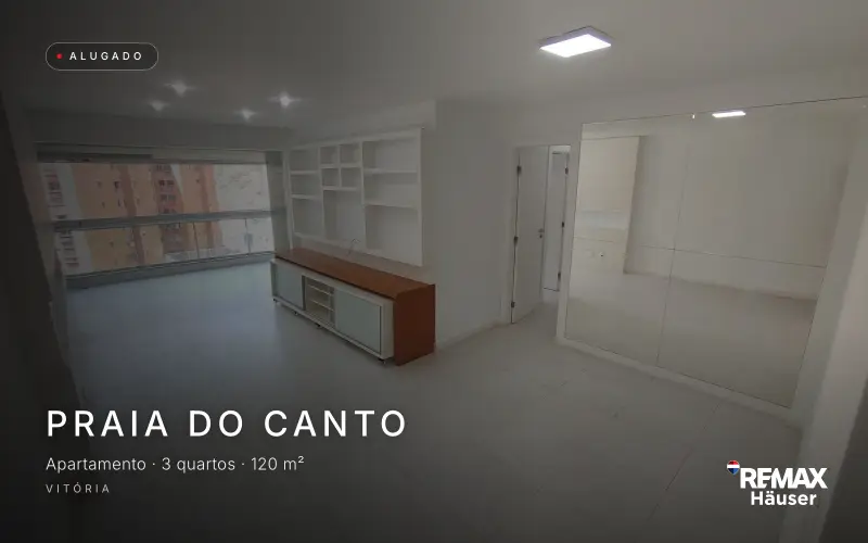Apartamento, Apartamento · 3 quartos · 120 m², alugado pela Häuser na Praia do Canto