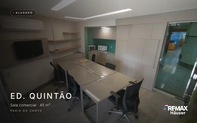 Ed. Quintão, Sala comercial · 45 m², alugado pela Häuser na Praia do Canto