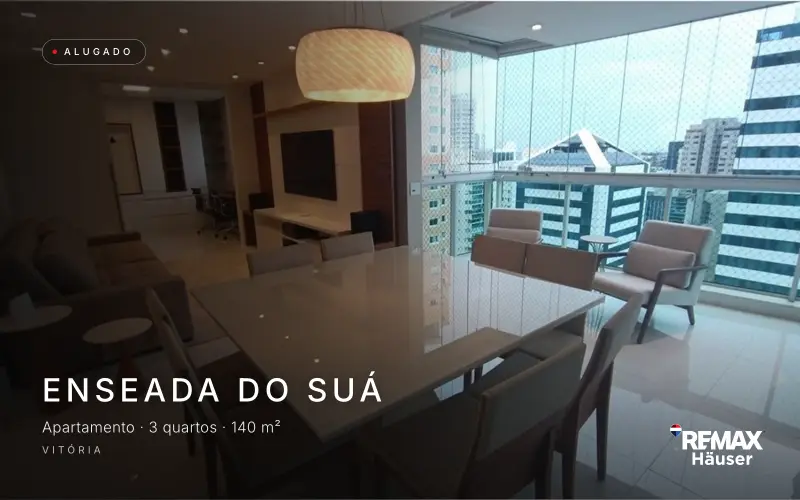 Apartamento, Apartamento · 3 quartos · 140 m², alugado pela Häuser na Enseada do Suá