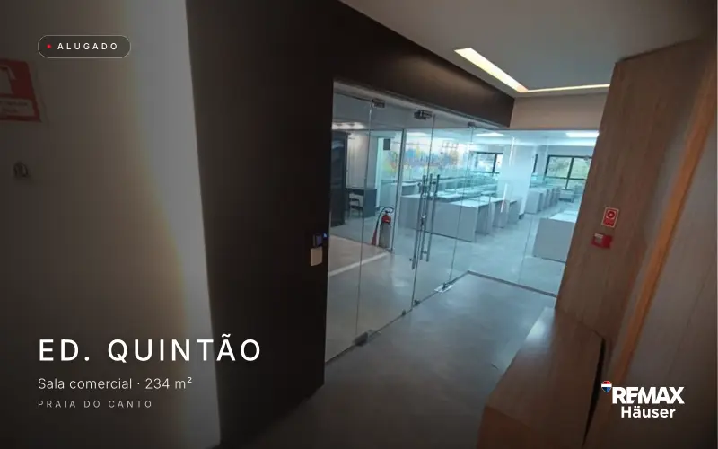 Ed. Quintão, Sala comercial · 234 m², alugado pela Häuser na Praia do Canto